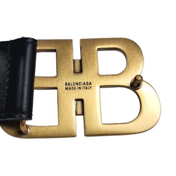 Balenciaga BB LOGO Hardware Monaco Belt - New - Size: 115/45 - Picture 4 of 7